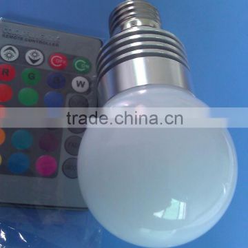 5w e27 rgb led bulb light, remote control, 16 colors changing