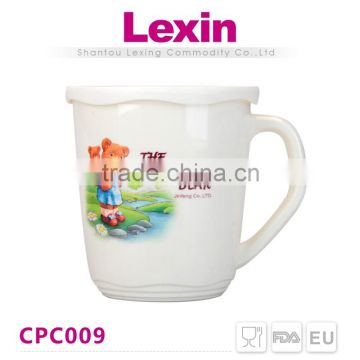 reusable plastic bubble tea cup and saucer for Drinks sale