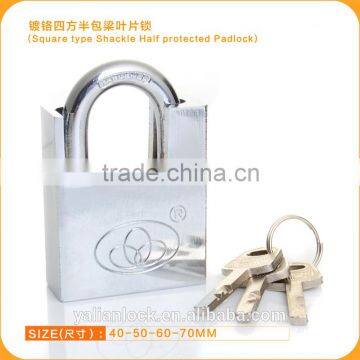 2015 Europe Market Good Quality Square Type Shackle Half Protected Padlock