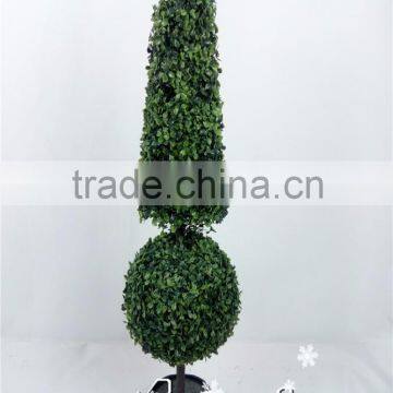 Christmas style artificial topiary tree with unique shade artificial boxwood tree