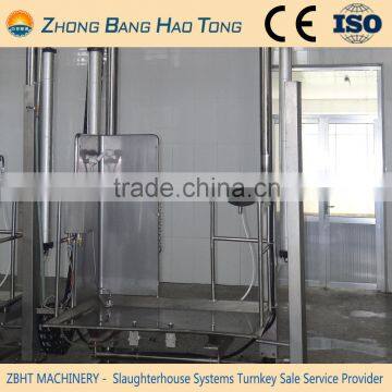 Double Pole pneumatic elevator for cattle slaughterhouse plant
