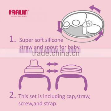 FARLIN GuLu GuLu2 BPA Free Water Cup With Handle and Straw 240ml Baby Sippy Cup Training Cup photo-6