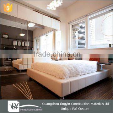 2015 India style wardrobe with sliding mirror door bedroom ,wall wardrobe design furniture