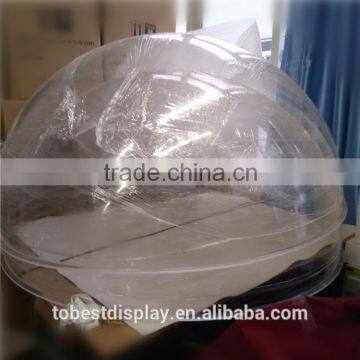 Customized high quality acrylic half sphere, hollow acrylic spheres, clear plastic half sphere