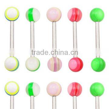 TR01062 Resin Printed Body Jewelry Fake Tongue Piercing photo-2