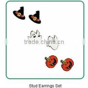 Fashion metal Halloween series stud earrings jewelry set ,Customized Colors or LOGO and OEM design accept