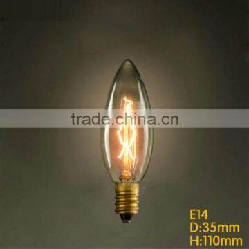 High Power C35 40W Vintage Bulb Light E14 220V Incandescent Edison Bulb