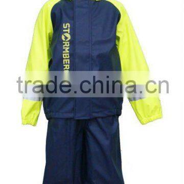 Kid's All-over Printed PU Knitted Rain Sets, Rain Suit, Rain Wear