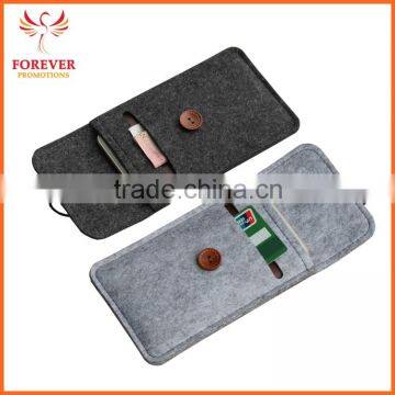 Cheap Felt Mobile Phone Case Custom Logo Phone Holder Promotional Gifts Card Sleeve