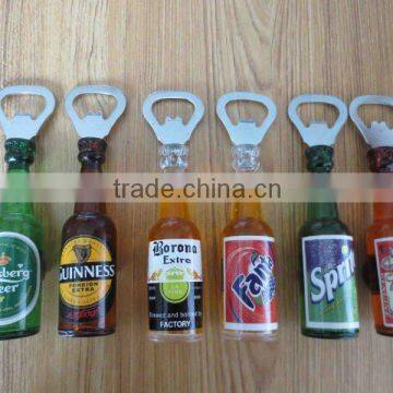 beer bottle shaped magnetic bottle opener