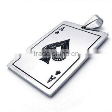 playing card metal blank pendants