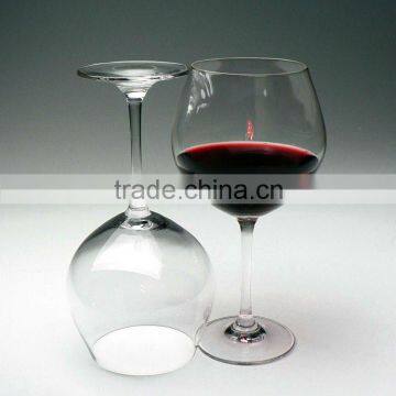 800ml cheap clear red handle wine glass cup