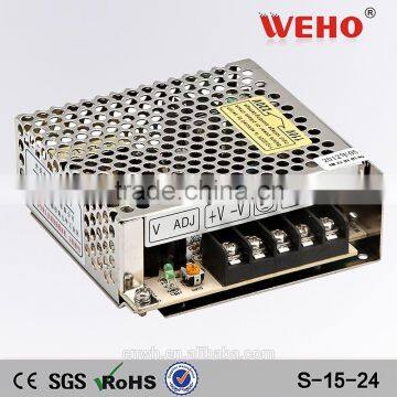 CE RoHS approved 15w switching power supply S-15-24 adapter 24v 5v 12v