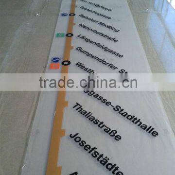 Waterproof metro subway cast vinyl sticker screen printing