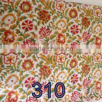 RTC-35 Floral Printed Hand Block Printed Fabric 100% Cotton Natural Fabric Manufacturer Jaipur