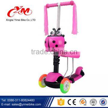 Three PU wheels children kick scooter / dirts frog kick scooter for kids / 2 in 1 kick scooter with seat MADE IN CHINA