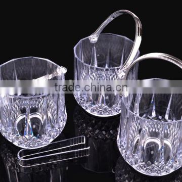 High-grade Clear Ice Cooler Bucket with tong