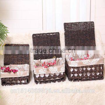 Storage Container Home Use Straw Basket Made of Corn