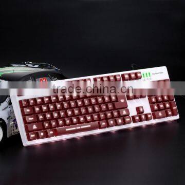 New Cool high keycaps Illuminated Ergonomic LED BackLight USB Wired Gaming Keyboard for Laptop,LED backlite gaming keyboard