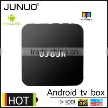 JUNUO 2016 newest firmware update A53 quad core android internet tv set top box