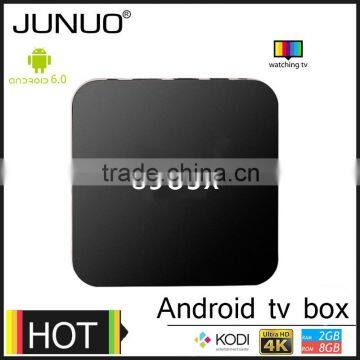 JUNUO 2016 Newest Firmware Update A53 Quad Core Android Internet tv Set Top Box