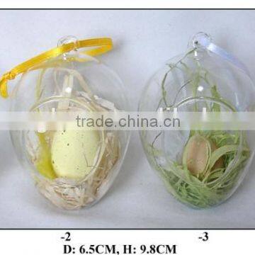 beautiful glass ball with hole for easter gift