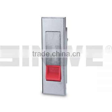 bright zinc push button cabinet lock