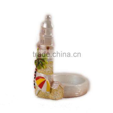 Wholesale resin candlestick with umbrella statue