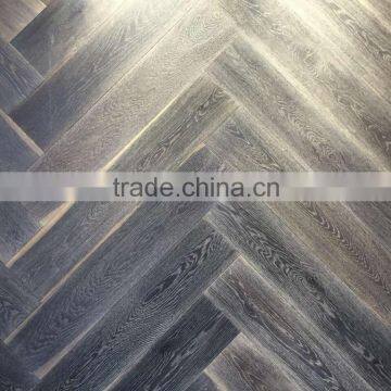 Herringbone Oak parquet multi-layer carbonized white oiled 14/3mm, 20/6mm etc.