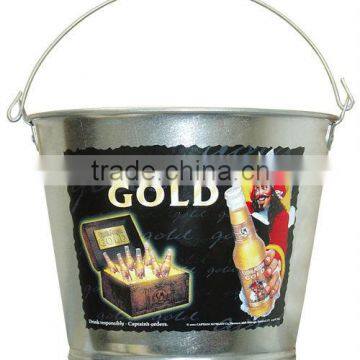 Beer Bucket Pail Galvanized Tin metal