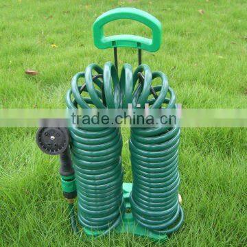 15 m coiled garden hose holder; water hose holder