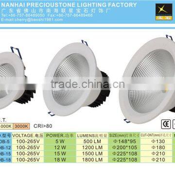 3 Years Warranty Made In China 15W Cob Led Downlight Retrofit