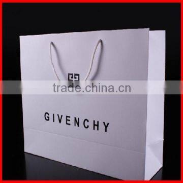 High Quality White Custom Paper Cardboard clothing bags Wholesale