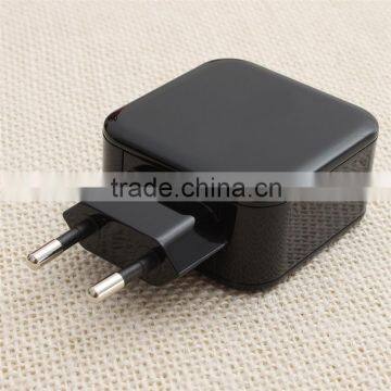 dual usb EU plug trave charger 4.8A for iPhone/iPad and Samsung