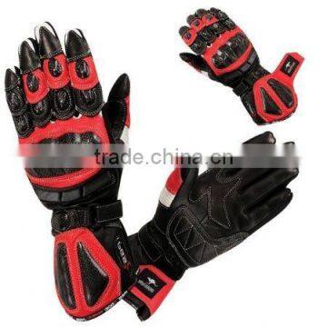 Buffalo Bay Motorcycle Motorbike Gloves Black - L Leder Carbon Racing schwarz bike leather gloves