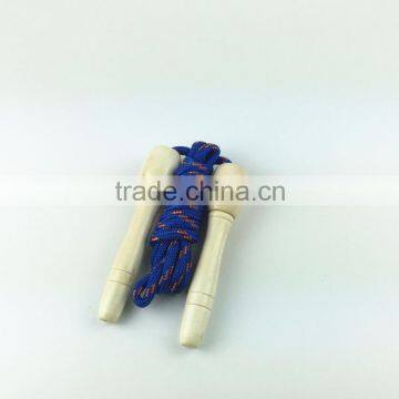 Various Color cotton jump rope with wooden handle