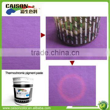 Thermochromic pigment colourant for texitile printing