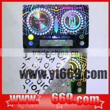tamper evident void sticker&hologram sticker&security sticker for packaging