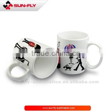 15oz 3D Sublimation Blank Coated porcelain enamel tea cup white ceramic coffee mug