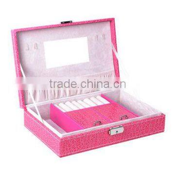 rectangular faux leather jewelry display box ring box