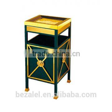 Stylish lobby peel barrels of high-grade titanium Block ash barrels hotel garbage bin garbage trash Creative garbage cabinet