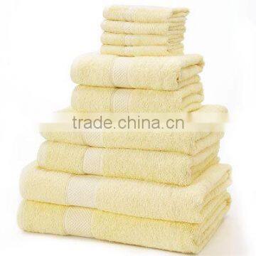 Towel Set Yellow Sateeen Bath Towel Set Hotel Towel Set