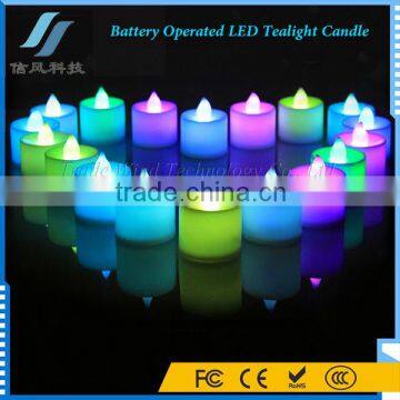 7 Color Battery Operated LED Tealight Candle LED Nightlight for Christmas Decoration