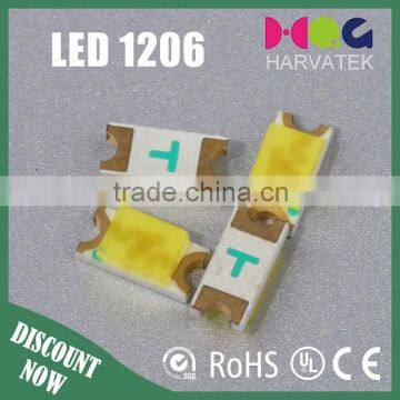 1206 flat top LED ultra White smd led type photodiode led