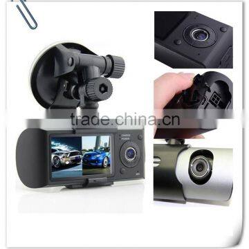 Dual Camera Car DVR R300 With GPS and 3D G-Sensor 2.7" TFT LCD X3000 FHD 1080P Cam Video Camcorder Cycle Recording Digital Zoom