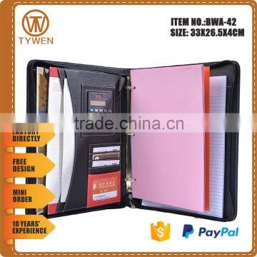 Fashionable Hot Selling New Design Padfolio With Ring Binder