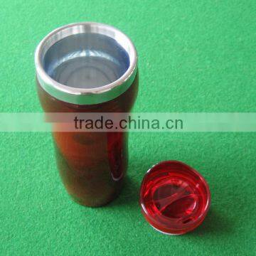 16Oz Double Wall Travel Mug Plastic Outer