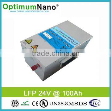 lifepo4 battery pack 24v 100ah for UPS
