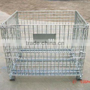 Metal warehouse storage wire basket