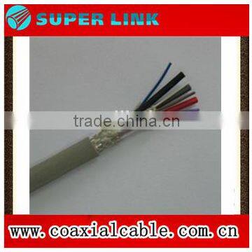 Black Braiding Security Alarm Cable coiled